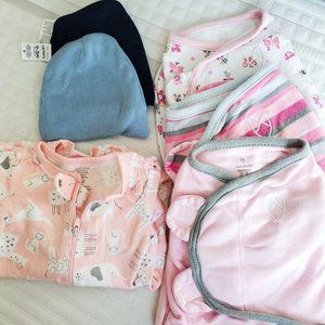 Baby Girl 0-3 Month Swaddle Bundle